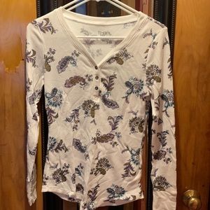 White thermal long sleeve small